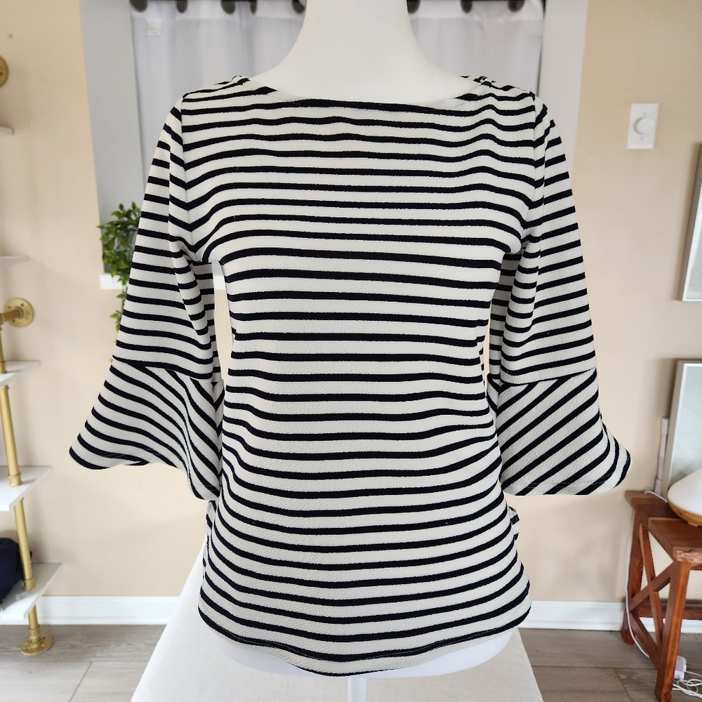 Green Envelop Top Blouse Ruffled Sleeves For Women Size Small